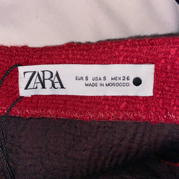 Zara Red mini dress with gold accents Size Small - Picture 5 of 8